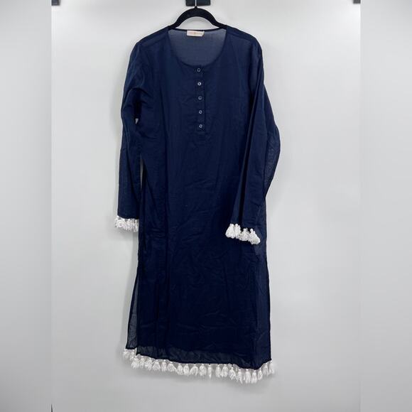 TORY BURCH Fringe Beach Sandy Tunic Midi Dress - Picture 4 of 5